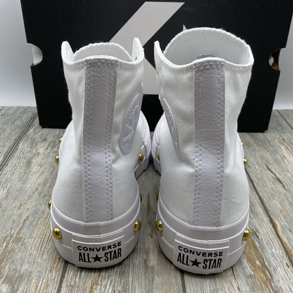 Converse Chuck Taylor All Star Lift Platform Star Studded Sneakers Shoes Size 8 - Picture 6 of 16